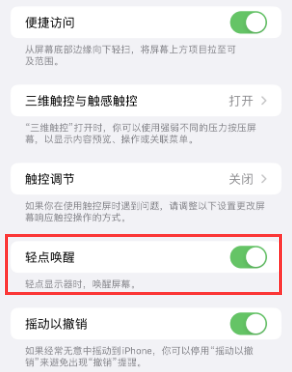 新密苹果授权维修站分享iPhone轻点无法唤醒怎么办 