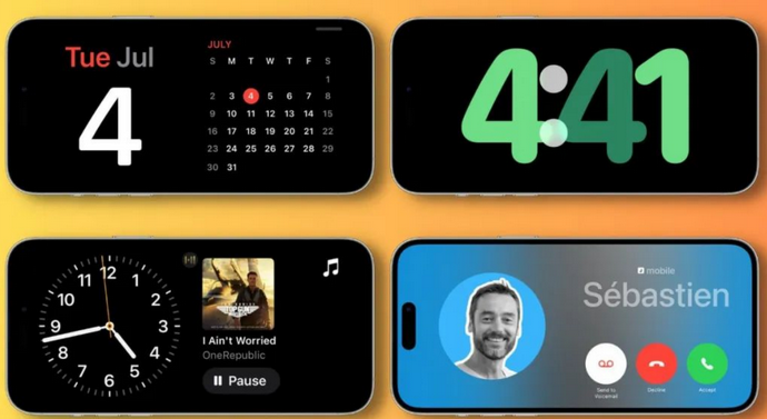 新密苹果手机维修分享iOS17横屏充电待机显示有什么好处 