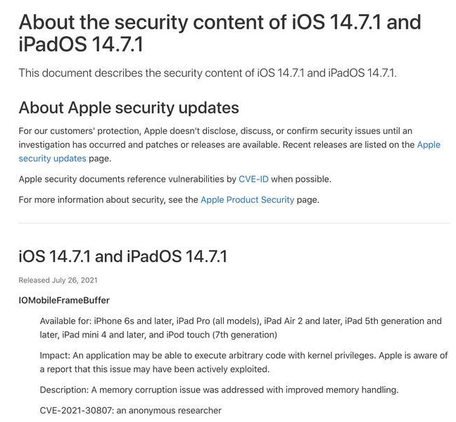 新密苹果手机维修分享iOS 14.7.1 正式版更新内容及升级方法 